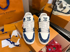 Louis Vuitton LV Trainer Sneaker Monogram Denim White Blue - New In Box